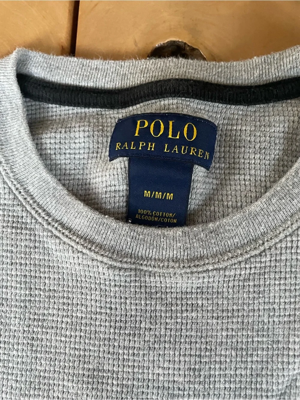 Polo Ralph Lauren gray waffle